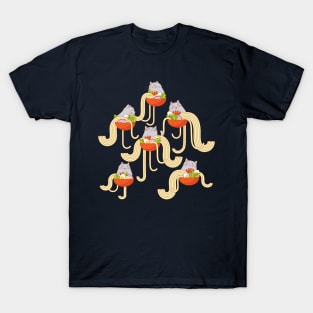 The grey kittens, a bowl of noodles and spices. T-Shirt